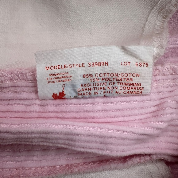 Visa Jeans International | Pink High-Waisted Corduroy Straight Leg Pants Size M - Picture 6 of 6